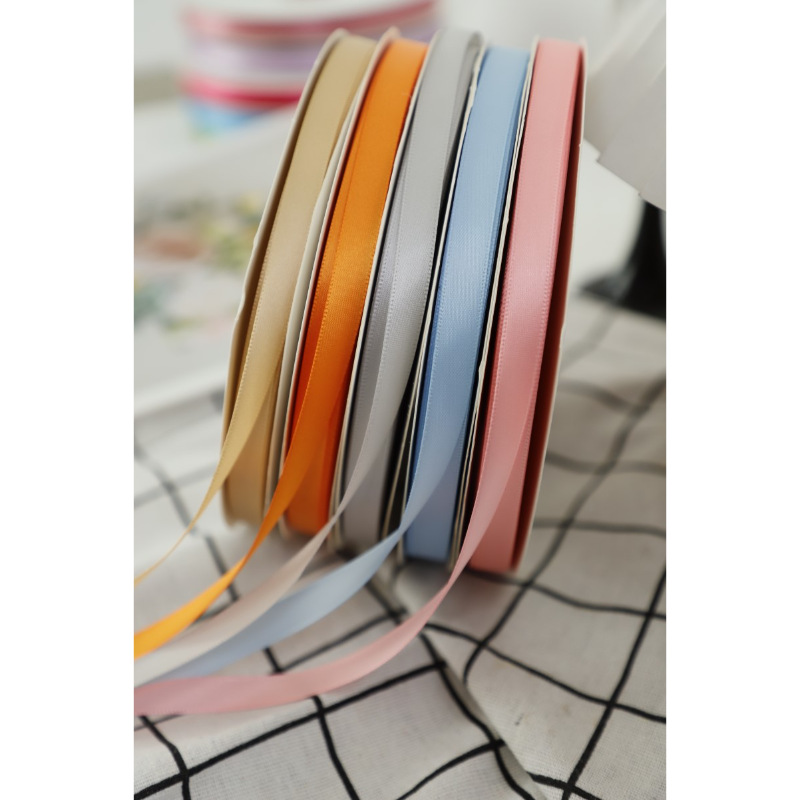 1.0CM 单色涤纶100足码丝带花店花束包装饰带 鲜花包装资材