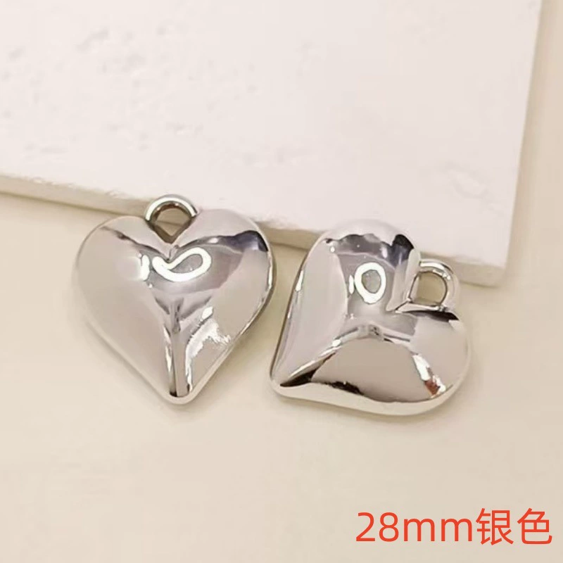 Pendant heart-shaped, necklace and bracelet, accessory heart shaped, plastic accessories, DIY