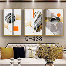现代简约轻奢画三联画装饰画客厅沙发壁画帆布有框创意时尚装饰画