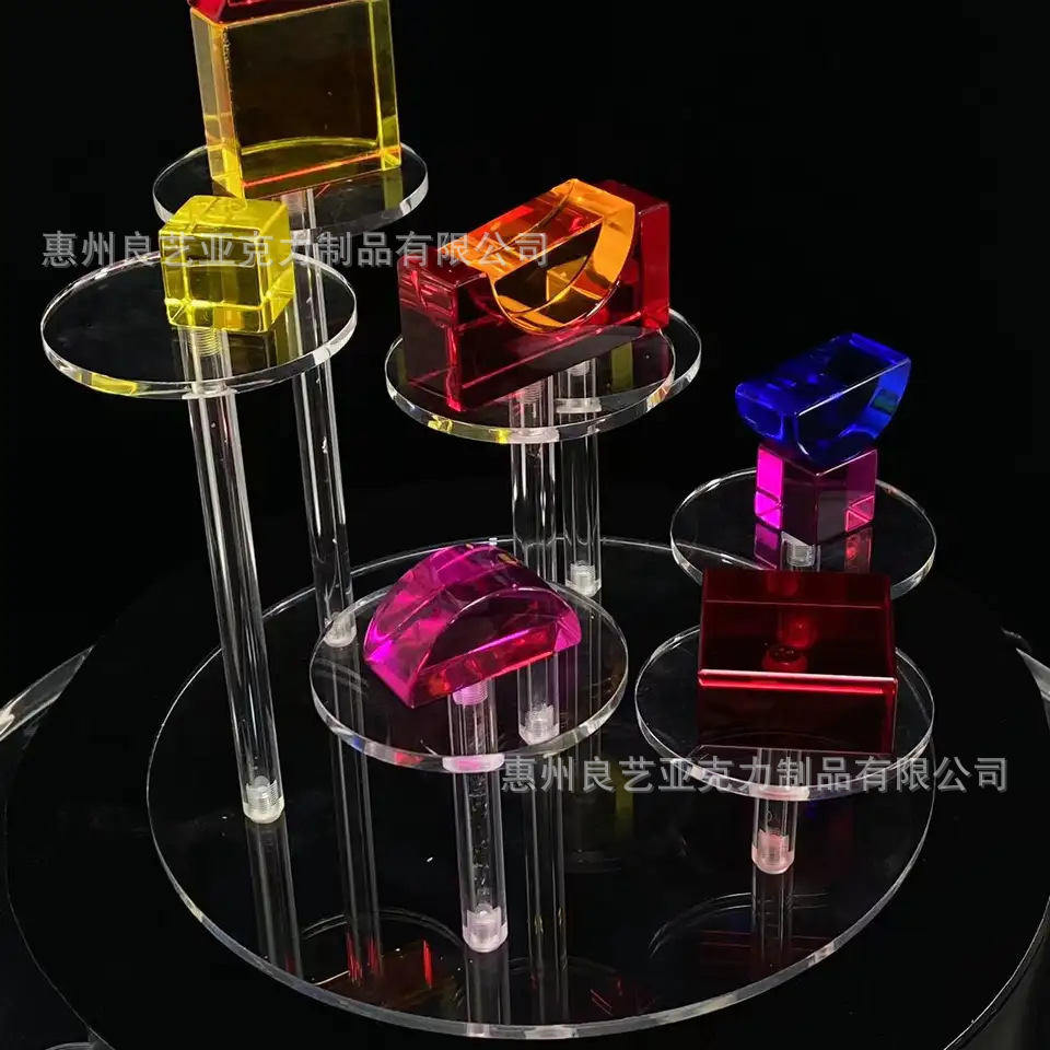 透明亚克力手办架多层方形化妆品香水公仔古玩展示首饰摆件展架