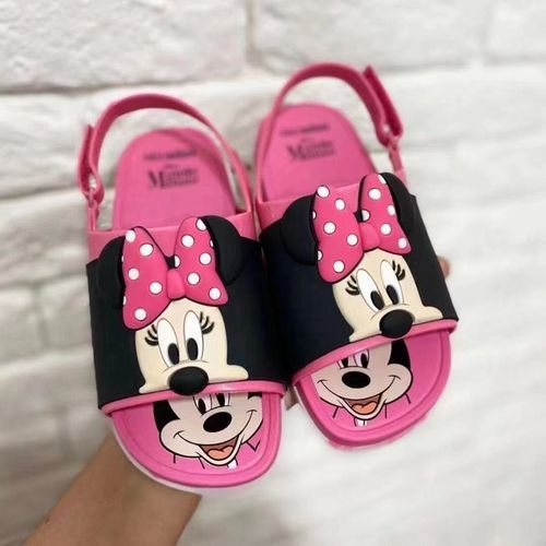 Melissa 2024 new children's sandals Mickey and Minnie summer boys and girls sandals thick-soled cartoon beach shoes