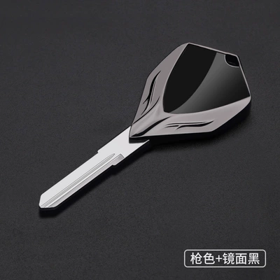 Motorcycle Key blank suitable for - gunmetal-mirror-black-kx-01