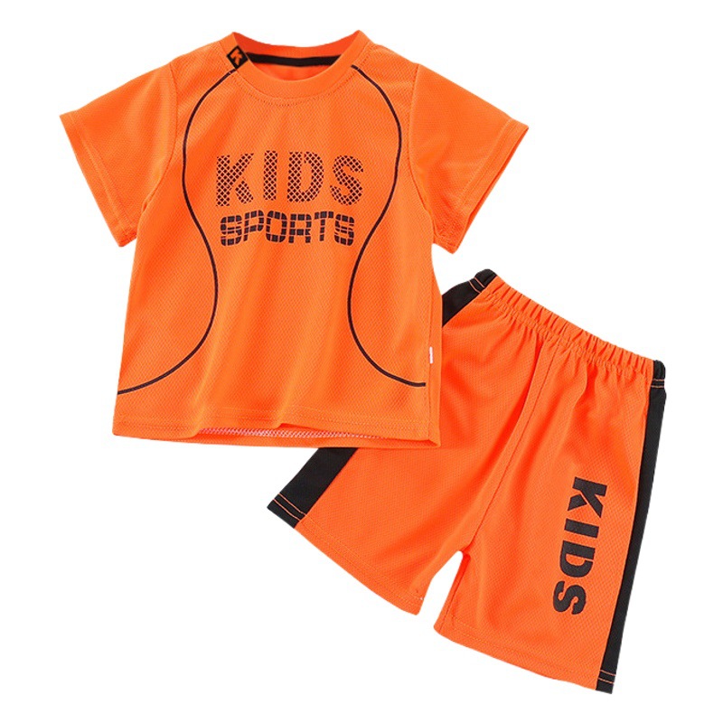 Children's short-sleeved ball suit Boy's sportswear Girl's Quick-drying breathable shorts baby children's clothing wholesale