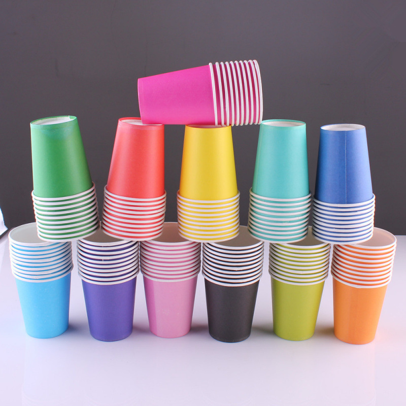10 tazas de papel coloridas para jardín de infantes materiales hechos a mano tazas de papel espesadas artísticas DIY materiales hechos a mano image 3