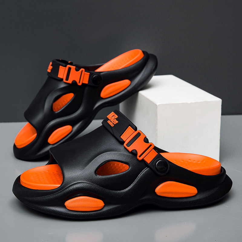 Zapatillas de verano para hombres, sandalias de playa de doble uso para conducir, sandalias de playa de gran tamaño antideslizantes para hombres, sandalias de playa de gran tamaño 46