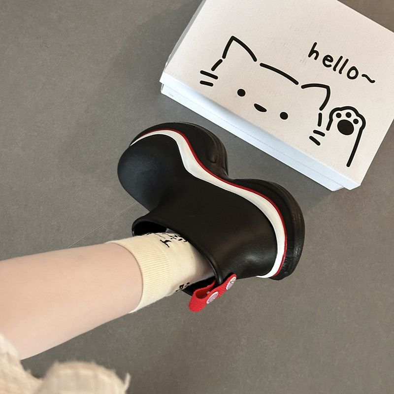 Trendy Rain Boots for Spring and Summer, Waterproof Outdoor Thick-Soled Rain Boots, Short-Tube Outdoor Water Shoes, Adult Height-Increasing Slippers