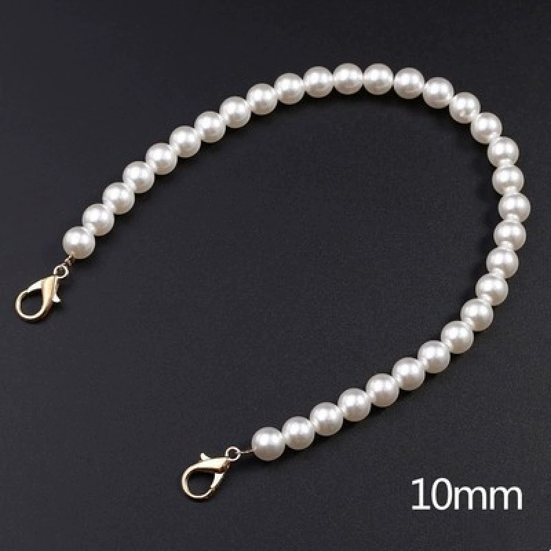 Chain from pearl, long bag accessory, shoulder bag, straps
