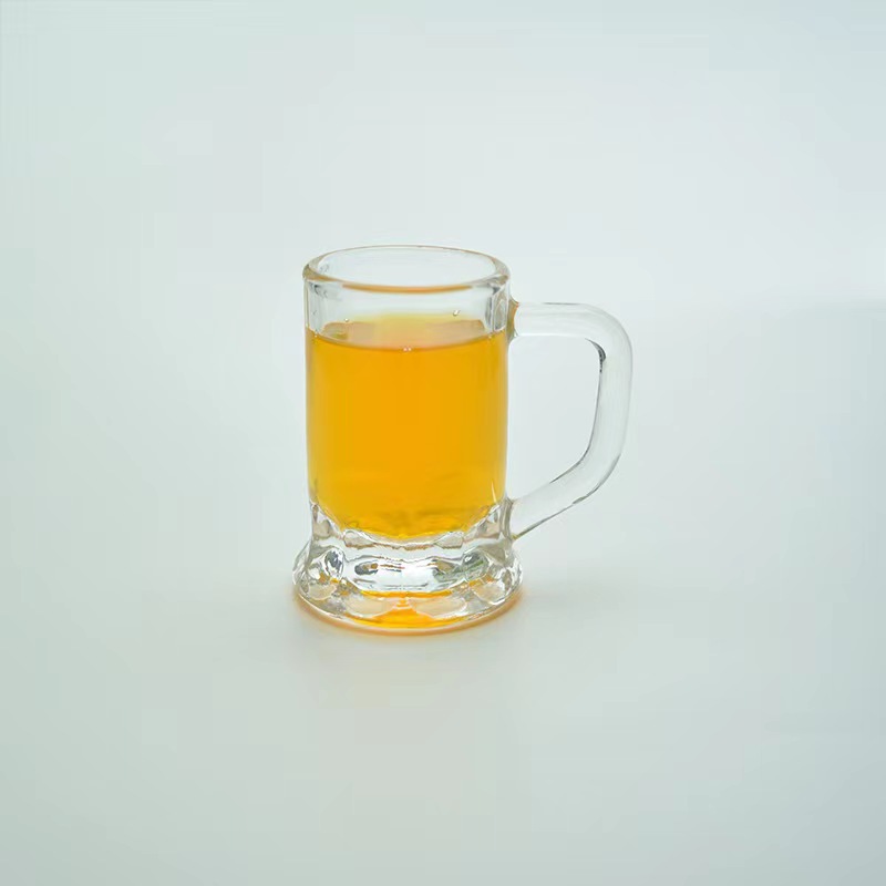 迷你把手烧酒杯玻璃白酒杯可印logo杯子创意杯把手马克杯可爱小号