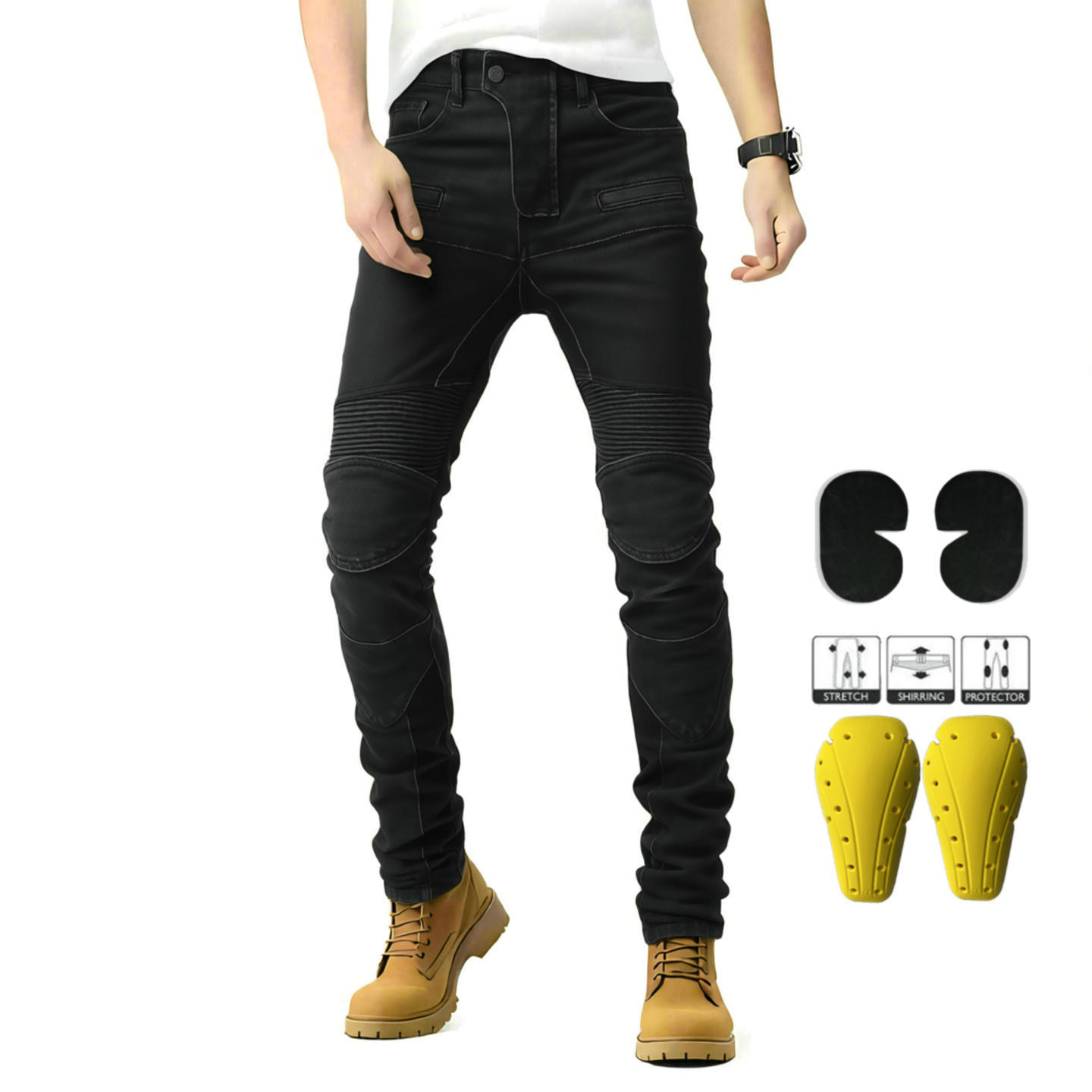Directo de fábrica PK-719 motocicleta montar pantalones vaqueros verano transpirable ciclismo stretch slim fit raza