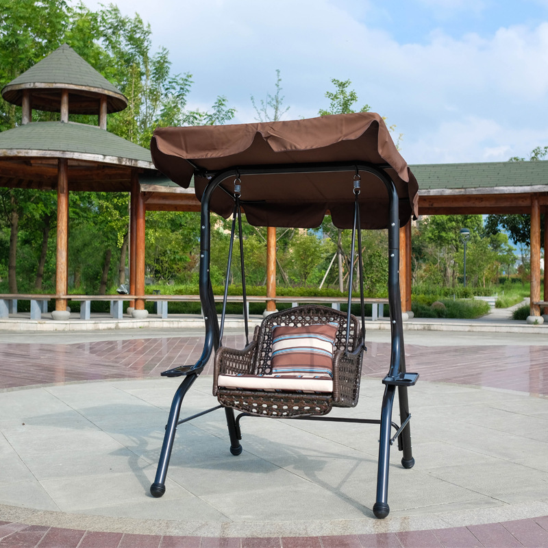 戶外秋千鳥巢吊籃室內陽台搖籃椅單人藤椅秋千庭院鐵藝吊床家具