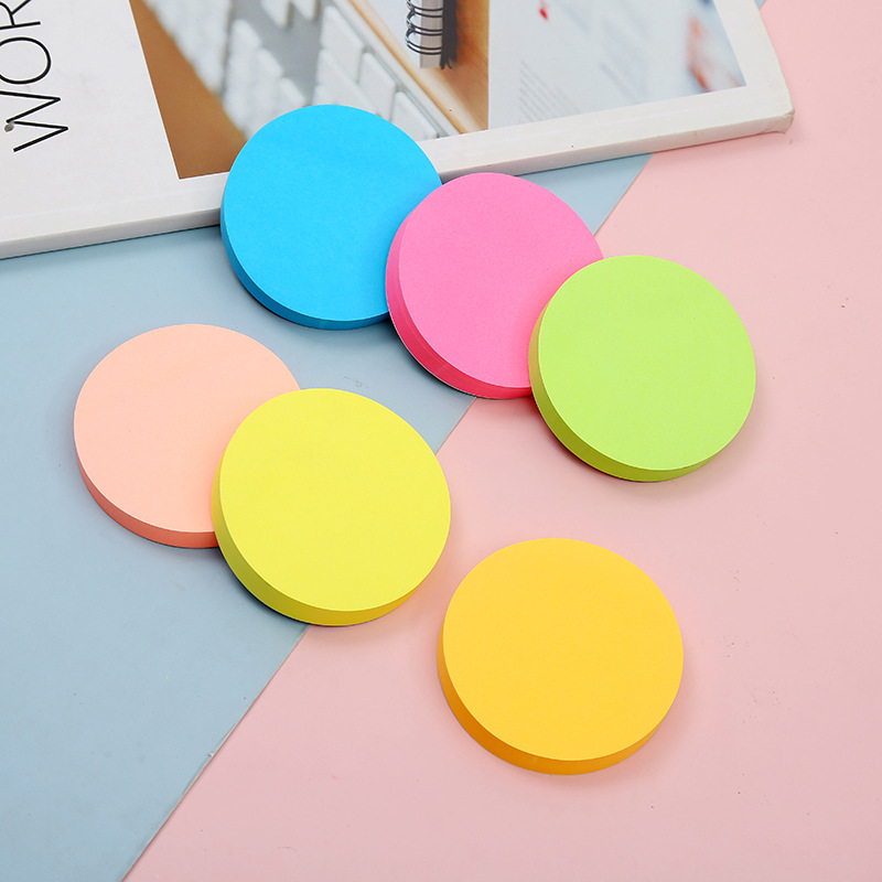 70x70mm 원형 100 페이지 (색상 랜덤)