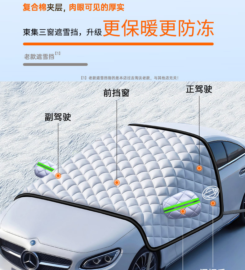Car Cover, Snow-Proof, Front Windshield Anti-Freeze Cover, Front Window, Window Anti-Frost Cover, Door Handle, Rain-Proof