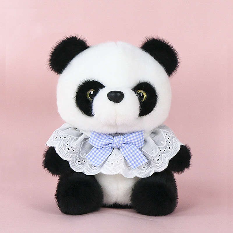 25cm Huanhuan blue plaid bow tie