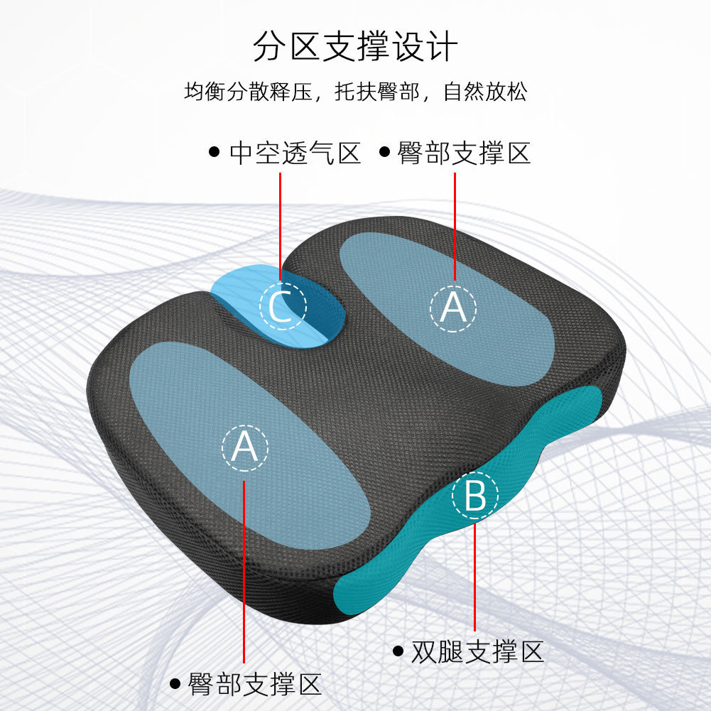 Cojín de espuma viscoelástica de rebote lento más vendido de Amazon, cojín para silla de oficina, cojín para asiento de coche