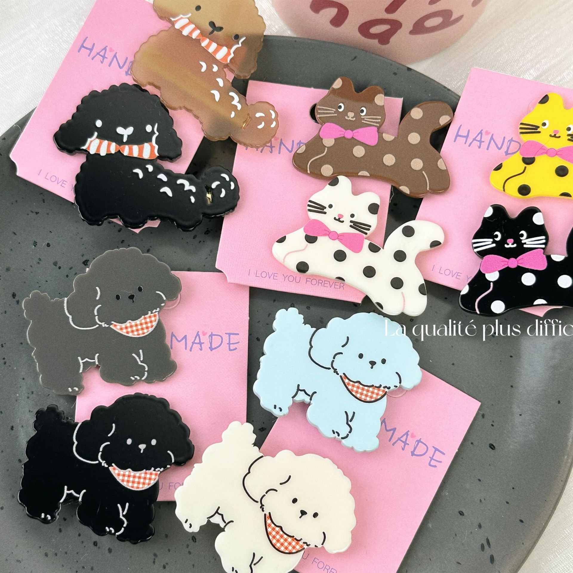 Women's Cute Dog Cat Plastic Hair Clip display picture 1