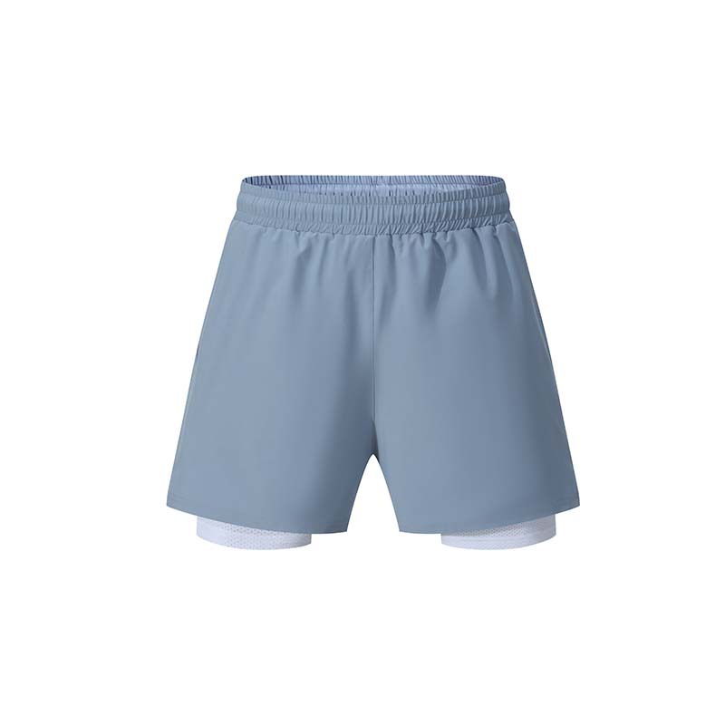 Pantalones cortos deportivos de verano para hombres de doble capa para correr fitness de alto elástico de secado rápido correr en grupo maratón profesional de tres pantalones en stock