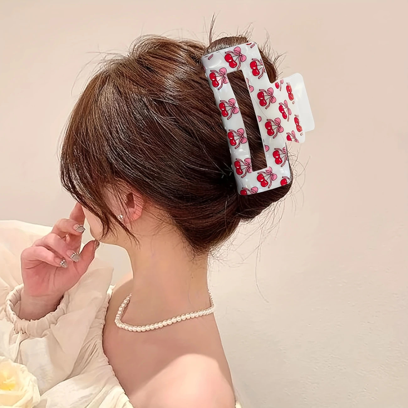 45g Weight Hair Claws Hair Accessories Type 1 Piece Quantity Daily, Street Occasion Acrylic Material Bow Knot Pattern All Seasons Season Women's Gender Sweet, Classic Style Style Sweet Classic Style Women's Bow Knot Acrylic Hair Claws 6