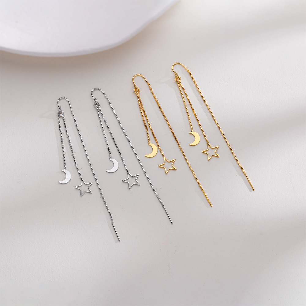 5g Weight Drop Earrings Classification 1 Pair Quantity 1 Pair Simple Style Star Copper Patchwork Drop Earrings