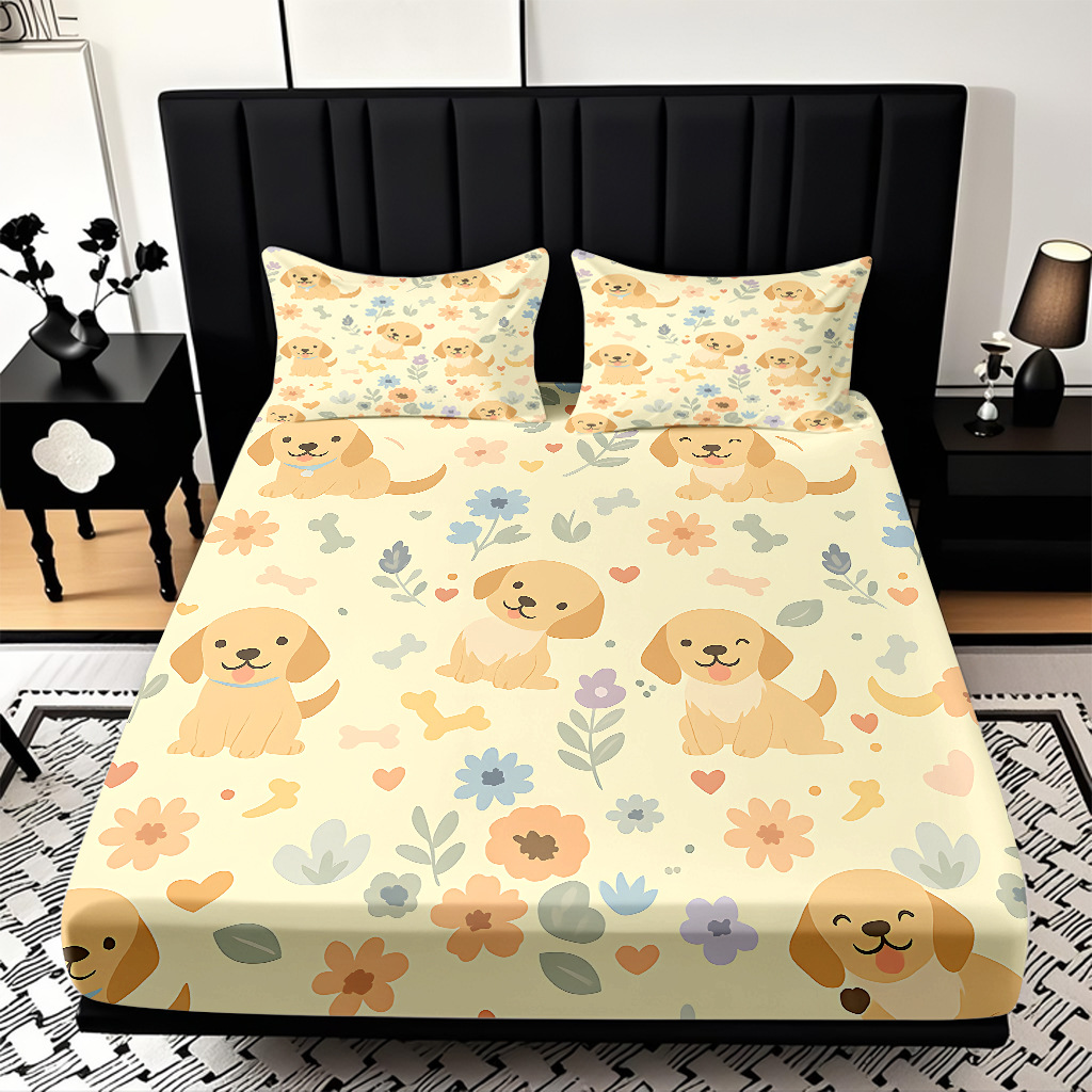 TEMU / JIT Transfronterizo para dibujos animados lindos cachorros cama de piel de cama de cama de cama de cama para diseñar