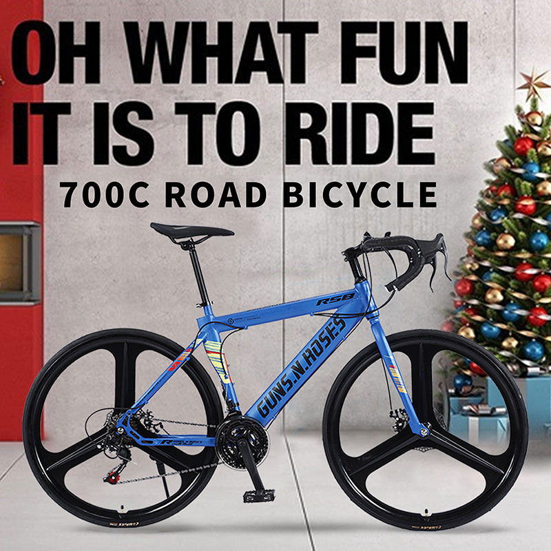 Viento roto deportes coche pollo rack 21/24/27/30 velocidad carretera carrera rueda integrada bicicleta 700c curva mango coche de velocidad variable