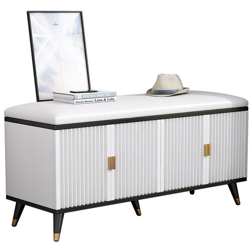 Yijiada shoe-changing stool at the door can sit soft bag shoe-wearing stool light luxury internet celebrity entry home long sitting stool deck