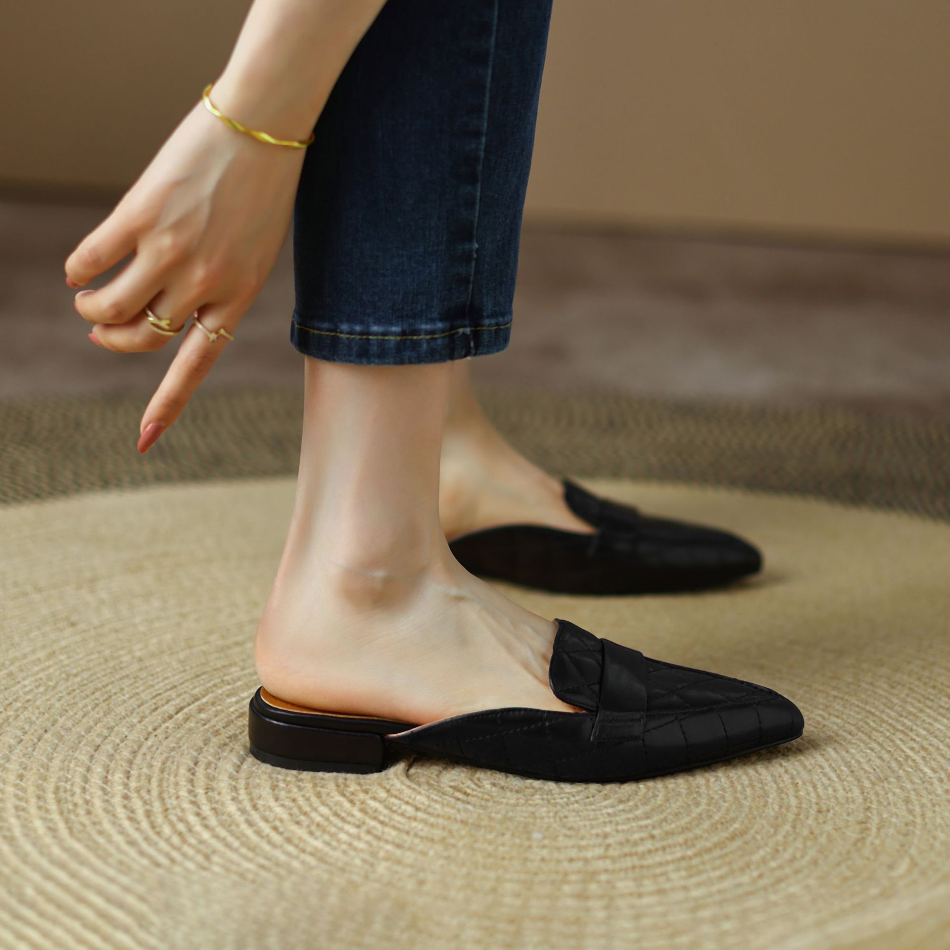 CHIKO Calyn Pointy Toe Block Heels Clogs/Mules Shoes