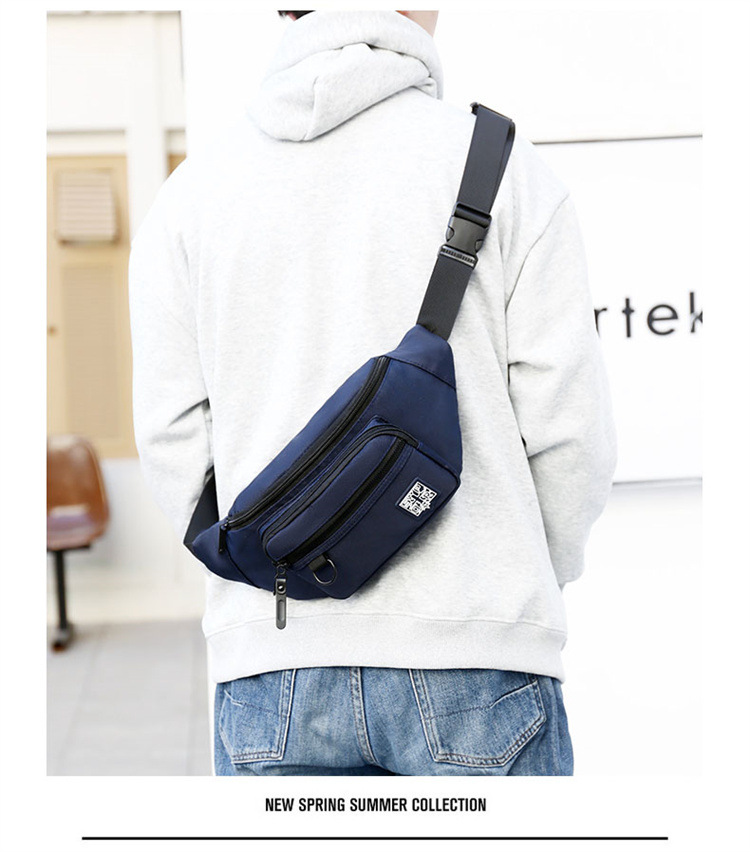 Men's Instagram trendy small bag, Japanese simple crossbody bag, men's backpack, trendy waist bag, single-shoulder bag, nylon crossbody bag undefined