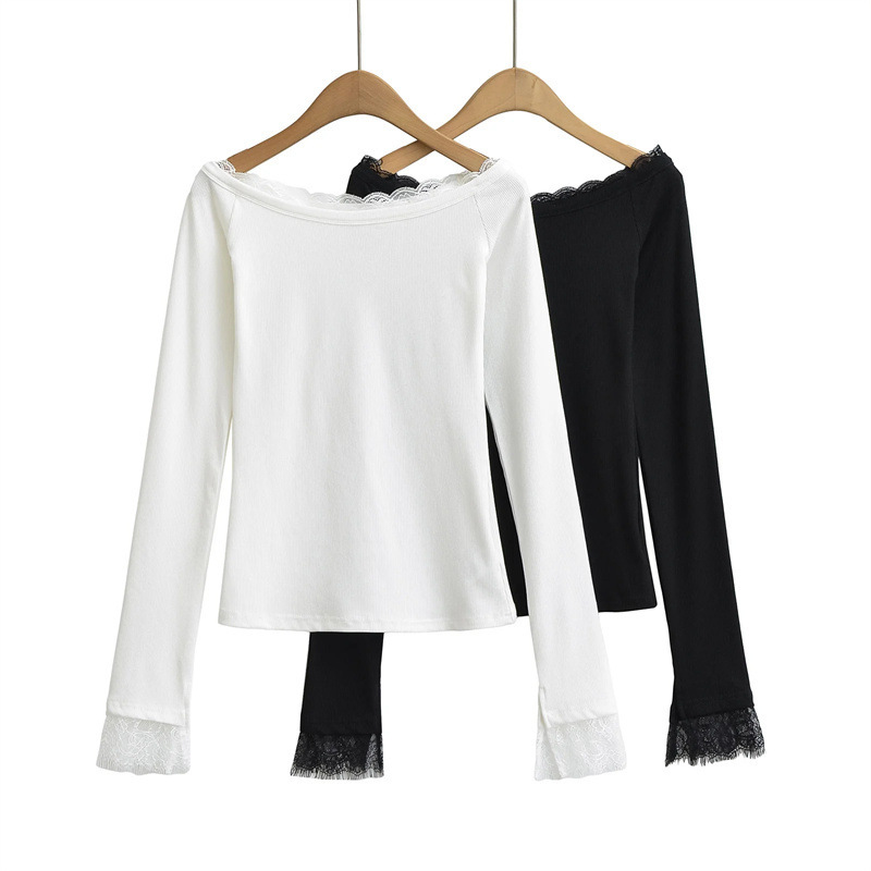 Lace autumn sexy base body-friendly long-sleeve