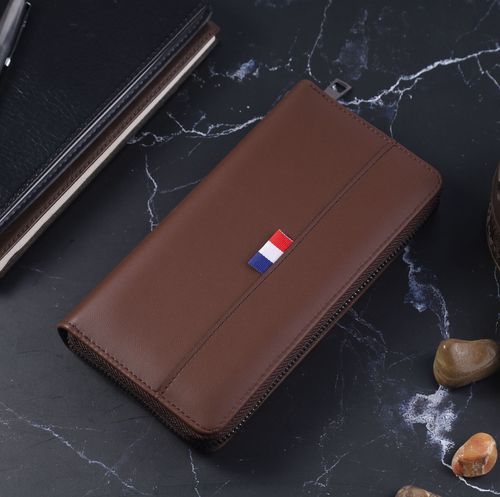 Vintage Rui Feng Long-Handle Tri-Fold Wallet for Men, Phone and Hand-Held, Multi-Card Slot Simple Handbag