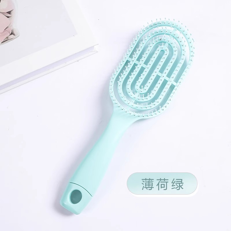 女性用ふわふわリブコーム、ロングヘア専用エアクッションコーム、経絡マッサージ、カーリーヘア、家庭用ポータブル高頭蓋骨アーティファクト|undefined