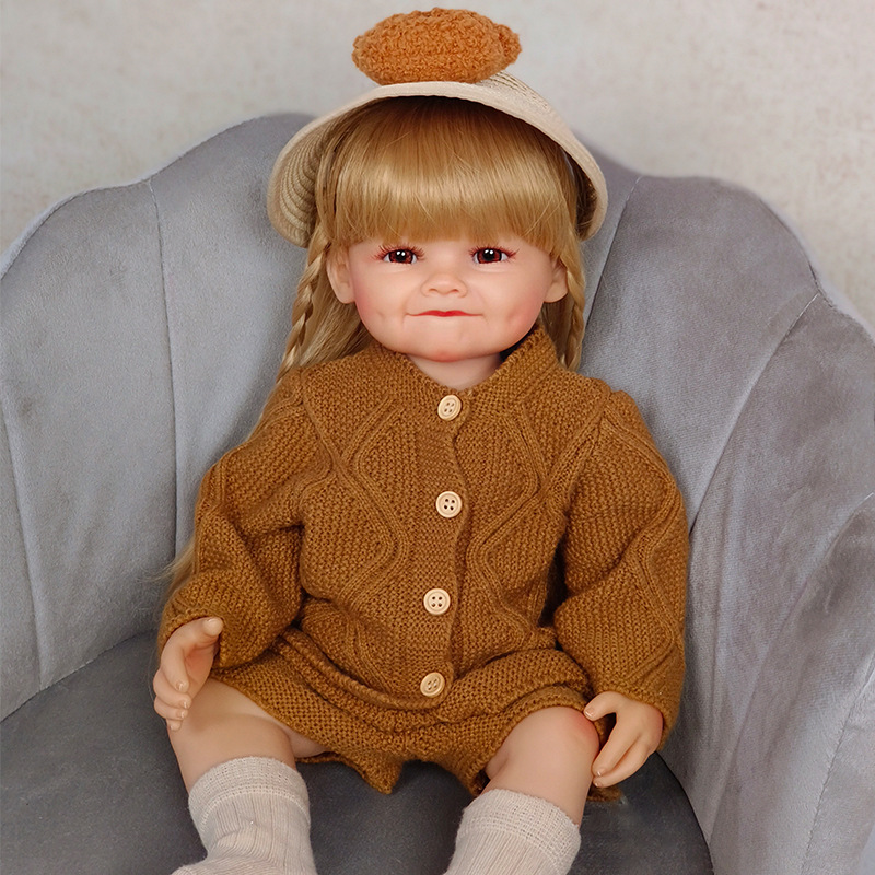 Vinilo completo 55cm simulación bebé muñeca transfronteriza nueva muñeca renacida muñeca de juguete entrega al por mayor