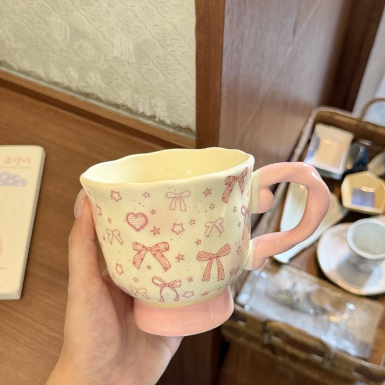 Taza rosa de flores trituradas 400ml (solo una taza)