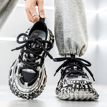 ins街拍老爹鞋网面运动做旧脏脏鞋2025秋季跑步鞋男潮青少年学生