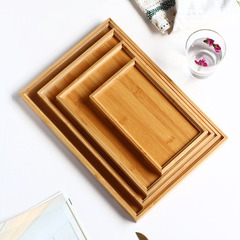 批發logo 長方形竹木托盤日式實木茶盤壽司盤水果盤調味瓶罐底板