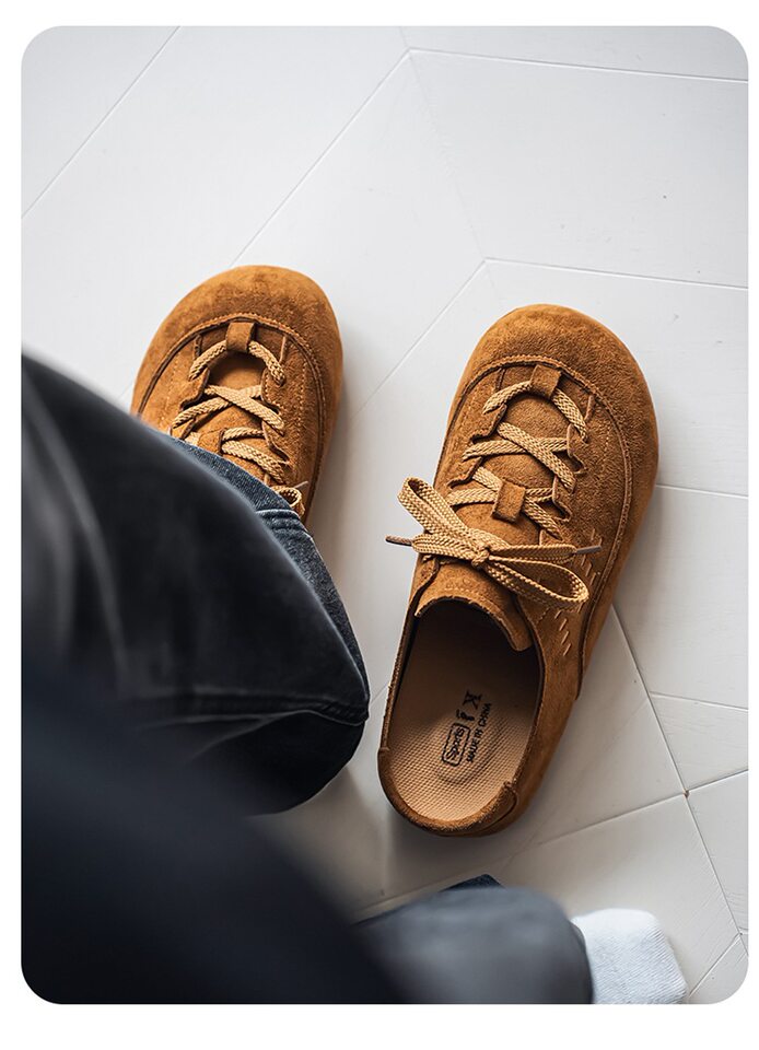 Dép bít mũi nam kiểu Birkenstock quai hậu không gót, chống trượt chịu mài mòn, đi ngoài trời mùa thu — K7788 Hạt dẻ, K7788 thẻ chi tiết 13