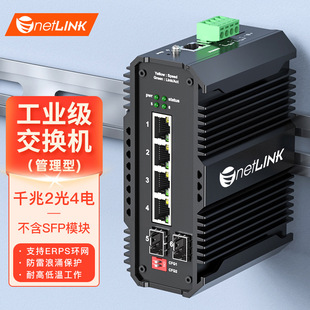 Netlink Industrial Switch Rail-Type Ring Network Managed Web Network Management Vlan Isolated Fiber Optic Switch