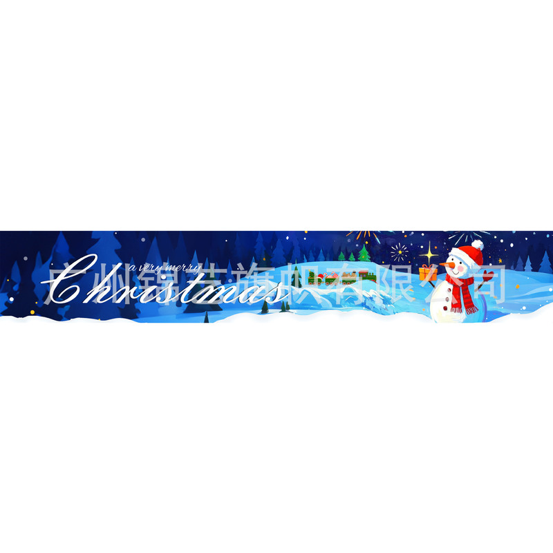 クロスボーダークリスマスパーティー装飾バナーサンタクロース雪だるまクリエイティブフラッグアレンジメント雰囲気バナー|undefined