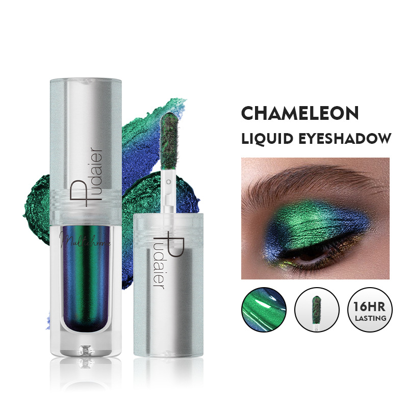 Populárne tekuté očné tiene Chameleon Pearl Light Exploding Monochrome Metal Eye Shadow Tekuté očné tiene_voghion.com