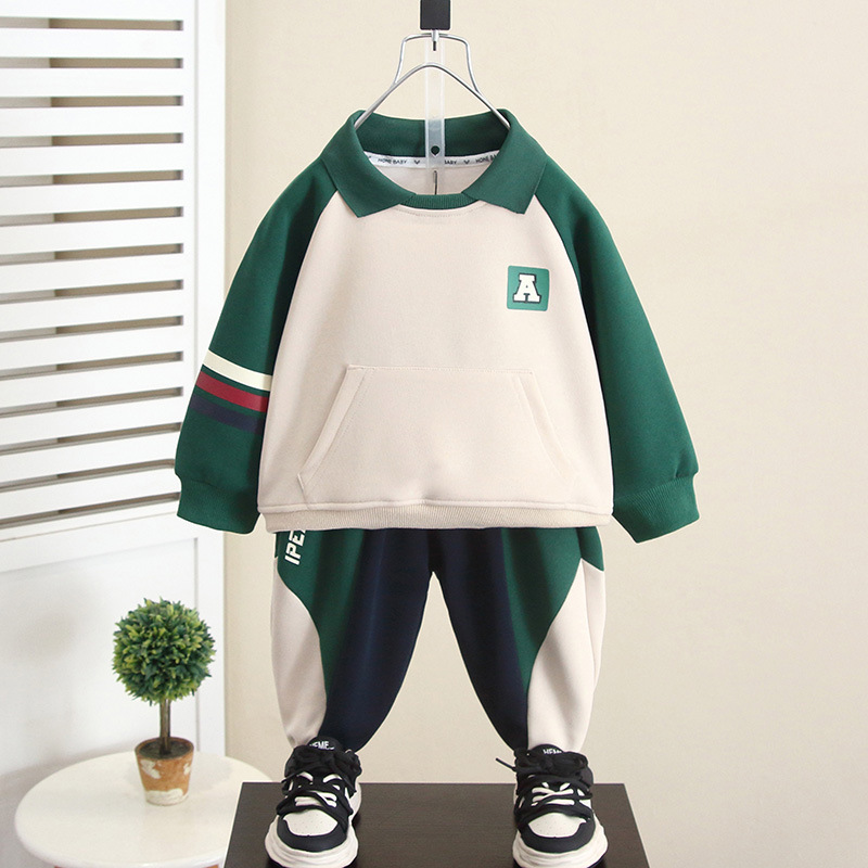 6356 Traje de otoño para niños 2025 Nuevo estilo estilo occidental Suéter de otoño para bebés Traje casual Ropa para niños Primavera y otoño