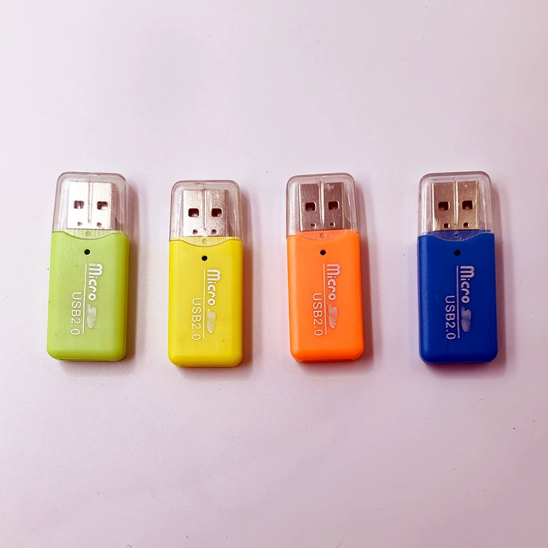 Кардридер для TF (MicroSD), USB 2.0, от производителя, расцветка в ассортименте
