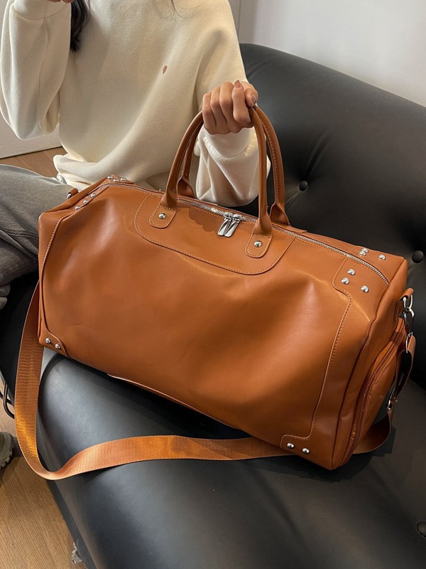 Bolsa de viaje Rivet, equipaje de mano para mujer, bolsa de gran capacidad para hombre, bolsa de entrenamiento deportivo portátil, ligera para viajes