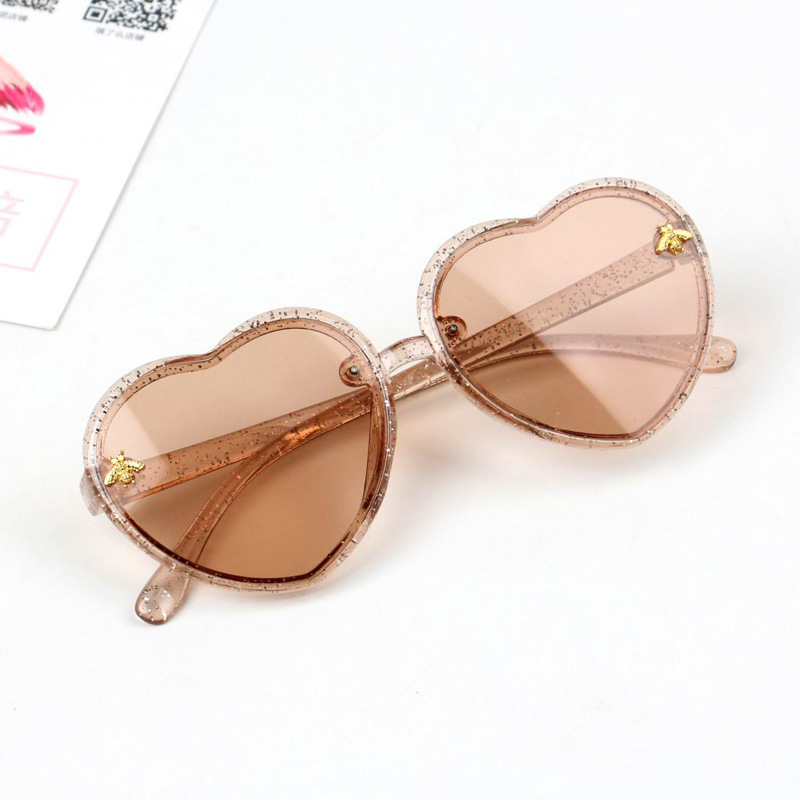 Fashion Heart Shape Pc Special-shaped Mirror Full Frame Kids Sunglasses display picture 5