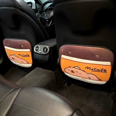 Wear-Resistant Kidsren's Anti-Dirty Universal – Chair back anti-kick pad - short-style-coffee-bara-anti-kick-pad2