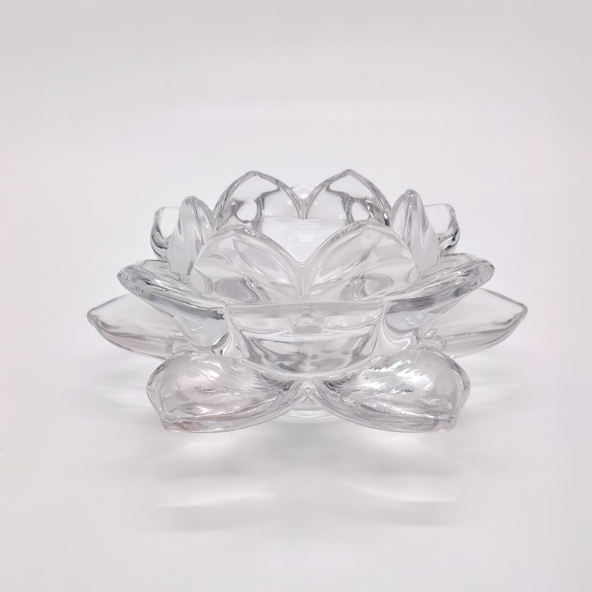 Candelaria de loto de cristal creativo, base de lámpara larga de loto, lámpara de mantequilla, decoración de mesa retro image 8