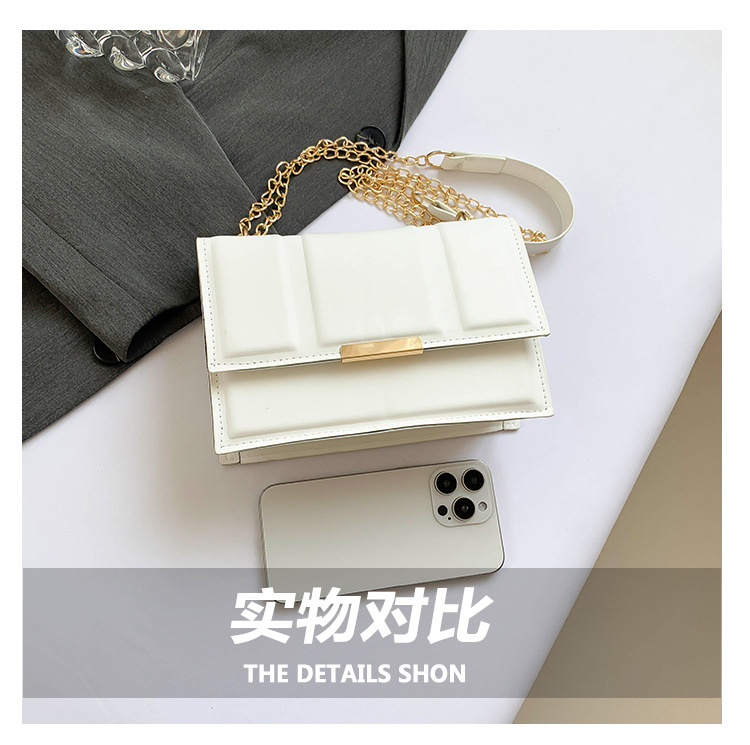 Cross-border commuting small square bag, retro chain single-shoulder bag, Korean version crossbody bag, new autumn/winter 2024 collection, women's bag undefined