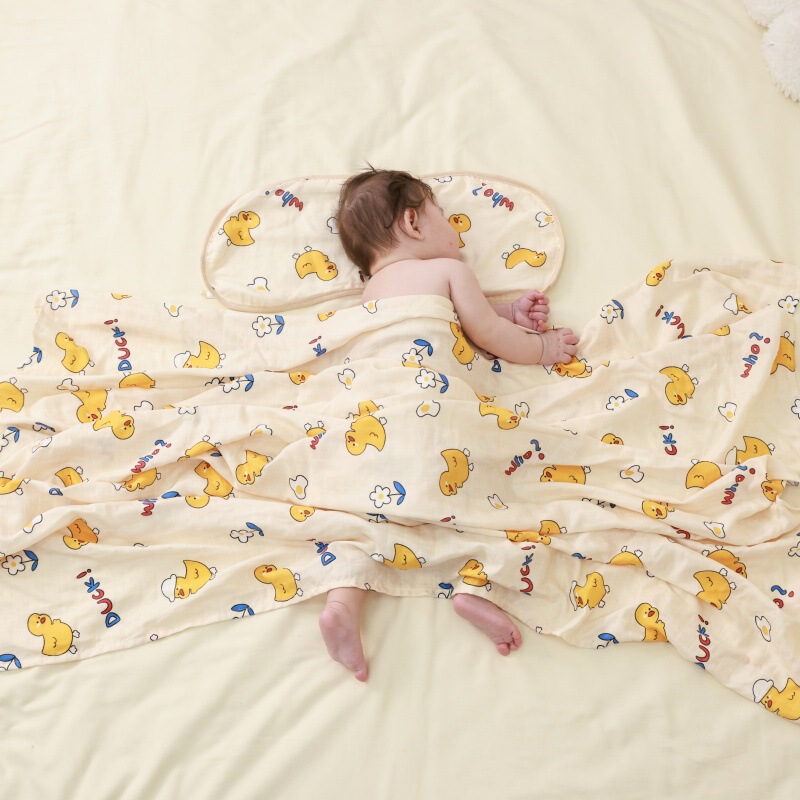 Autumn and Winter Bamboo Cotton Gauze Blanket 26-29 ° Bath Towel Wrap, Class a Newborn Wrap, Single Swaddle, Baby Products