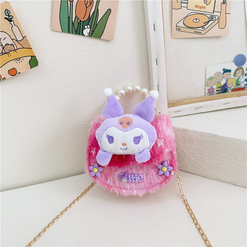 El Comercio exterior transfronterizo popular de la felpa del bolso de los niños de moda de encaje arco monedero lindo Occidental Princesa bolsa de mensajero