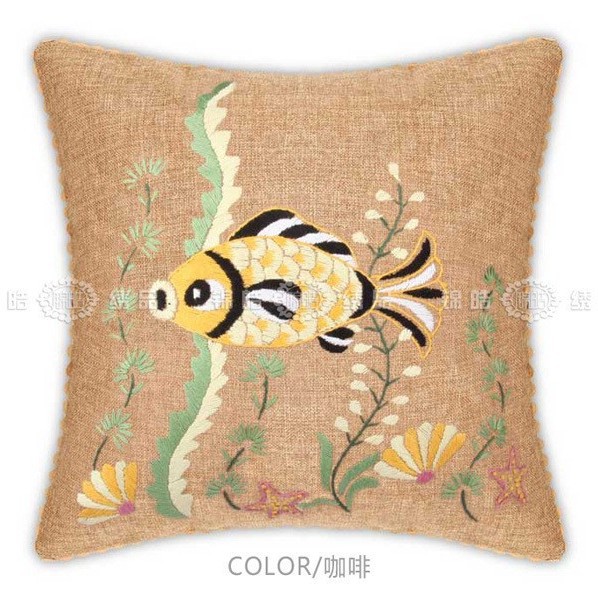 Fábrica al por mayor de color de impresión bordado de la cinta hecha a mano DIY paquete de material cojín funda de almohada flor frente mariposa volando doble platillo Flying dance