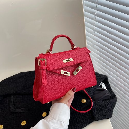 Summer Internet Celebrity Fashion Simple Birkin Bag Women's Bag  New Lock Handle Handle High Quality Single Shoulder Crossbody Bag