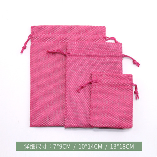 Linen Drawstring Drawstring Gift Jewelry Bracelet Dustproof Packaging Bag Customized Linen Drawstring Bag